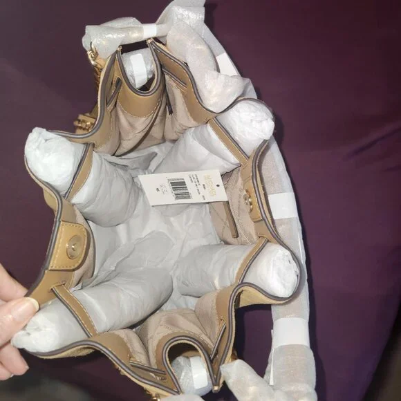 Michael Kors Mina Large Suede Chain Shoulder Bag - Picture 5 of 16